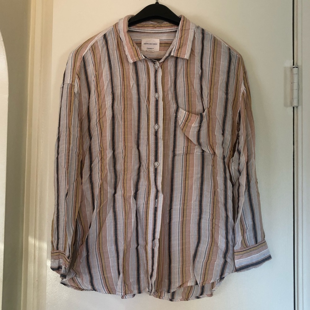 Striped button up shirt